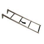 Escada Náutica Telescópica 4 Degraus Largos Inox