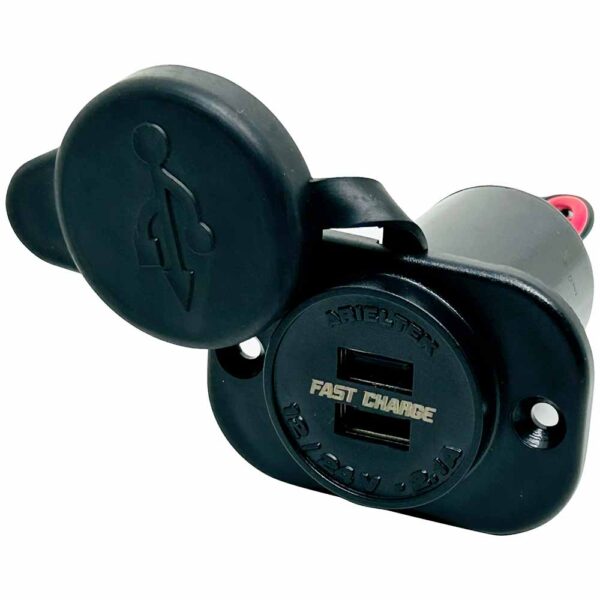 Carregador Náutico Arieltek USB Fast Charge Preto - Imagem 4