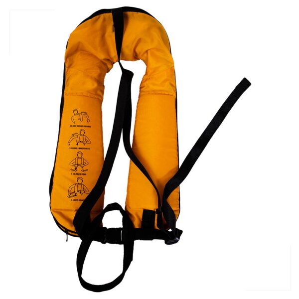 Colete Salva Vidas Ativa Primus com Inflador Manual Classe IV Laranja - Imagem 2