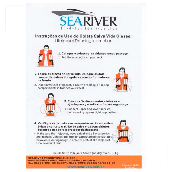 Colete Salva Vidas Infantil Solas Classe I - Imagem 3