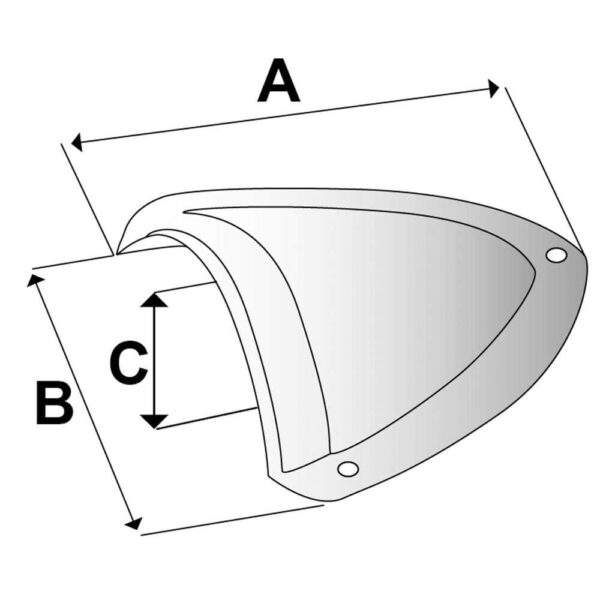 Capa Para Saída Água 60x57mm em Aço Inox - Imagem 3