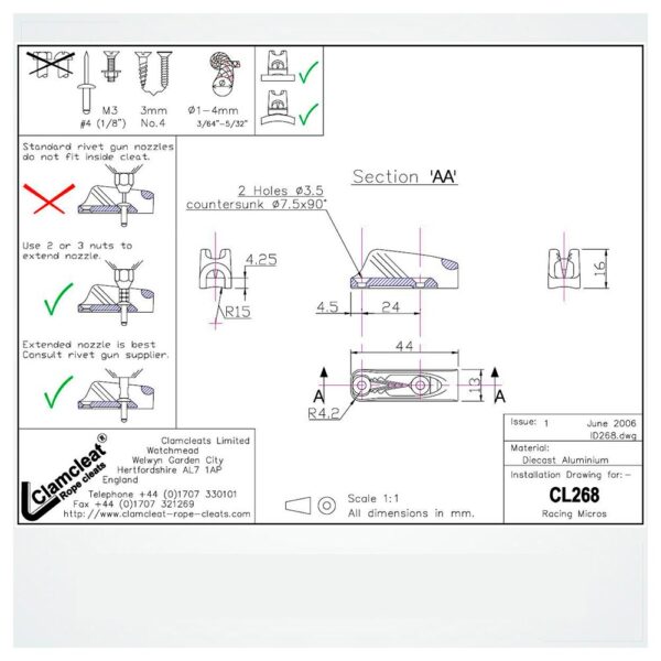 Clamcleat Cl268 Em Alumínio - Imagem 6