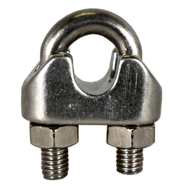 Clip Inox Para Cabo De Aço 1/4 (6,35Mm) Grampo - Imagem 3