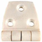 Dobradiça com 5 Furos 57x35 Plástico Branco - Imagem 3