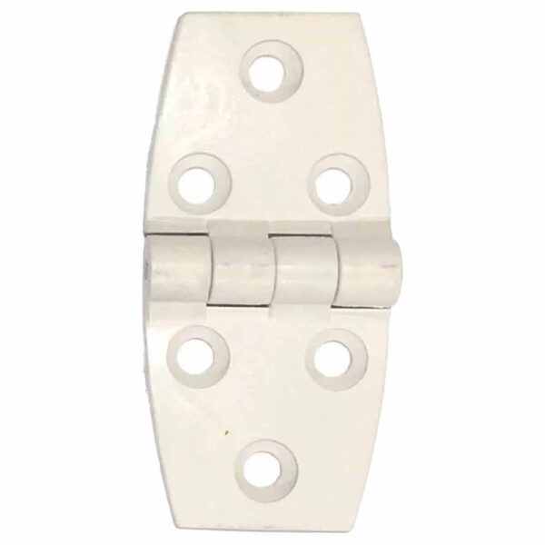 Dobradiça 6 Furos 75X35 Plástico Branco - Imagem 2