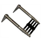 Escada Náutica Telescópica 4 Degraus Largos Inox - Imagem 3