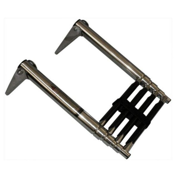 Escada Náutica Telescópica 4 Degraus Largos Inox - Imagem 3