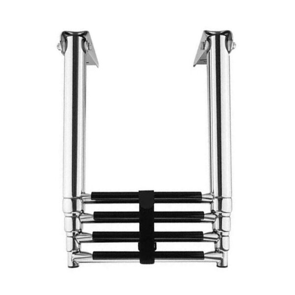 Escada Telescópica 4 Degraus Inox - Imagem 3