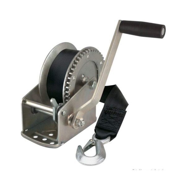 Guincho Manual Para Carreta De Barco 1200Lbs/540Kg Com Fita - Imagem 3