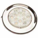 Luminária Redonda Arieltek Sobrepor LED 12V Inox Branco
