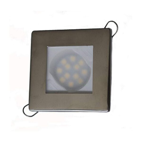 Luminária Quadrada Inox 12V Branco Frio - Imagem 2