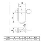 Manilha De Chapa Média Com Cupilha - Imagem 3