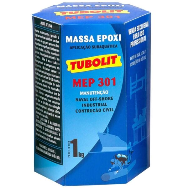 Massa Epóxi Subaquática Tubolit Mep 301 1Kg - Imagem 3
