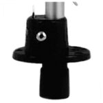 Mastro Porta Bandeira Preto Removivel Alumínio - Imagem 3