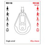 Moitão Nautos 92150 75mm Giratório Alumínio - Imagem 3