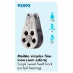 Moitão Fixo Nautos 92592 com Roldana de 20mm - Imagem 3