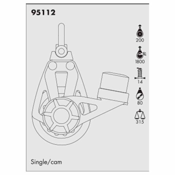 Moitão Nautos 95112 Plain Block 80mm Mordedor - Imagem 3