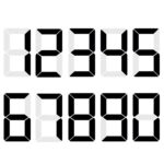 Numeral Para Velas Laser Preto