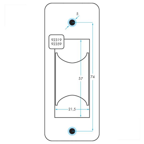 Moitão Nautos 92359 39mm Mastro Embutir Alumínio - Imagem 2