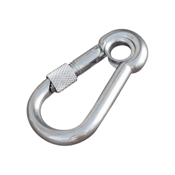 Mosquetão Com Olhal e Trava 6mm Inox - Imagem 3