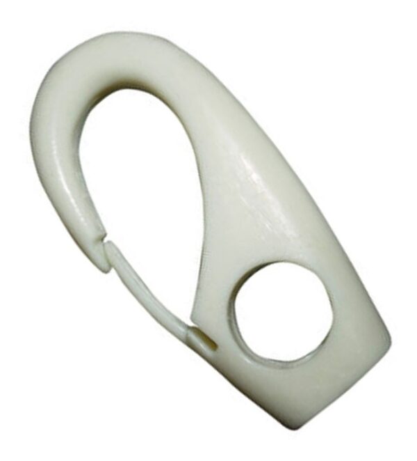 Mosquetão Plástico Grande Nylon Branco - Imagem 2
