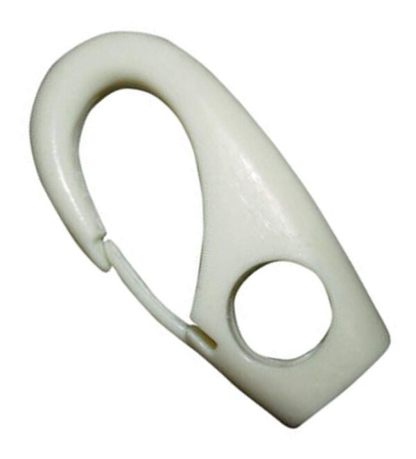 Mosquetão Plástico Grande Nylon Branco - Imagem 3