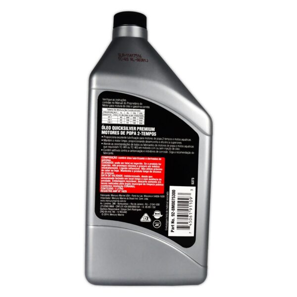 Óleo Quicksilver Premium 2T Tc-W3 1L - Imagem 3