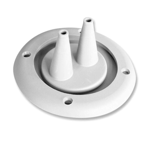 Passa-Cabo Comando Até 8MM Duplo 4 Pol Branco Trem - Imagem 2