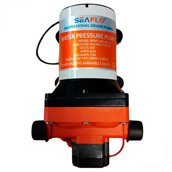 Bomba Água Pressurizada 3Gpm 12V 55PSI Seaflo - Imagem 2
