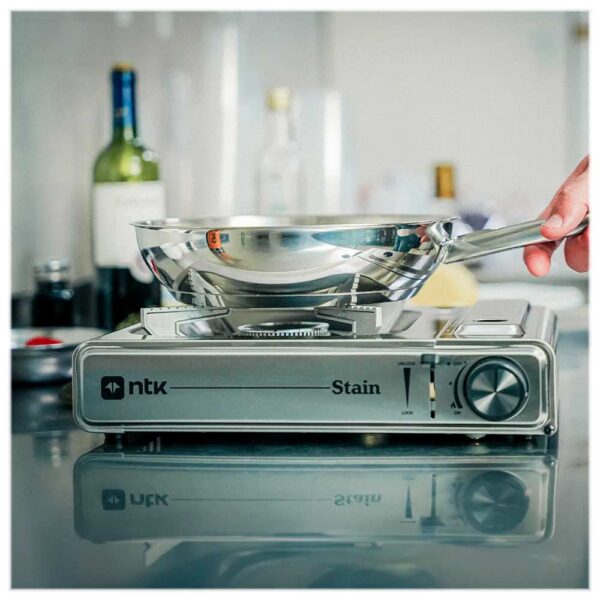 Fogareiro Stain a Gás Inox Camping Náutica NTK - Imagem 7