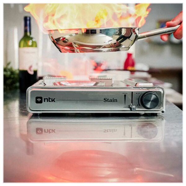 Fogareiro Stain a Gás Inox Camping Náutica NTK - Imagem 8