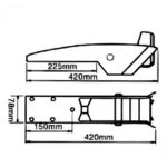 Púlpito Proa Suporte Articulado 420x78mm Âncoras até 15kg - Imagem 2