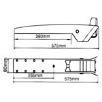 Púlpito Proa Suporte Articulado 575x80mm Âncoras até 20kg - Imagem 2