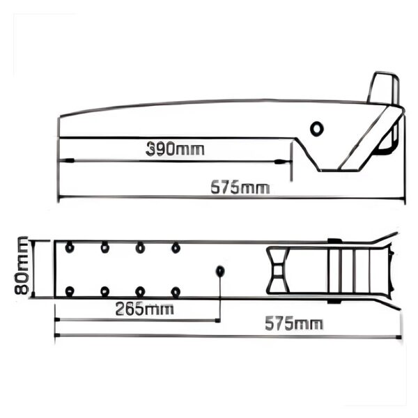 Púlpito Proa Suporte Articulado 575x80mm Âncoras até 20kg - Imagem 2