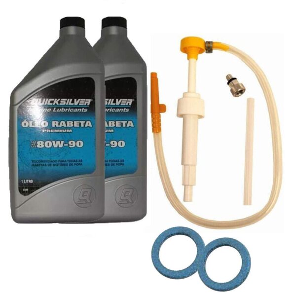 Kit 2 Lt De Óleo Bomba e Vedação Para Rabeta De Motor De Popa (Todos) Sae90 - Imagem 3