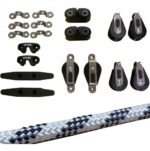 Kit Lazy Jack Nautos 91915 Veleiros Até 31 Pés Cabo Branco - Imagem 3