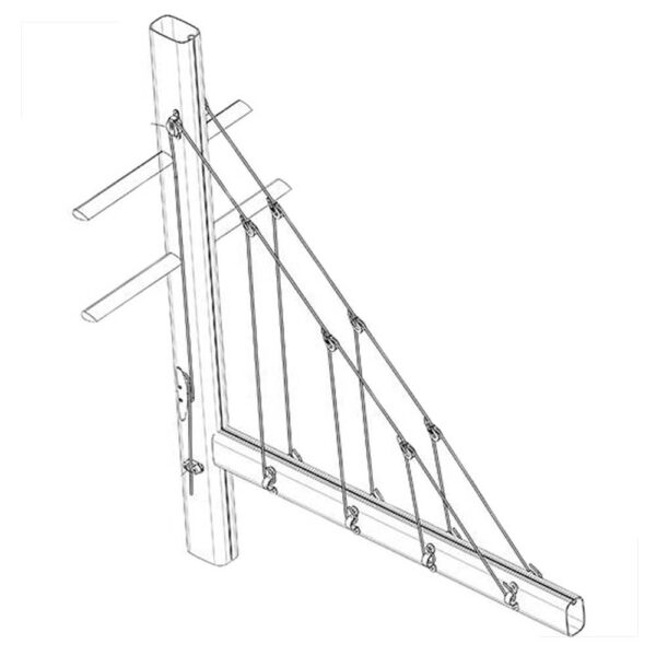 Kit Lazy Jack Nautos 91916 Veleiros Até 38 Pés Cabo Branco - Imagem 2