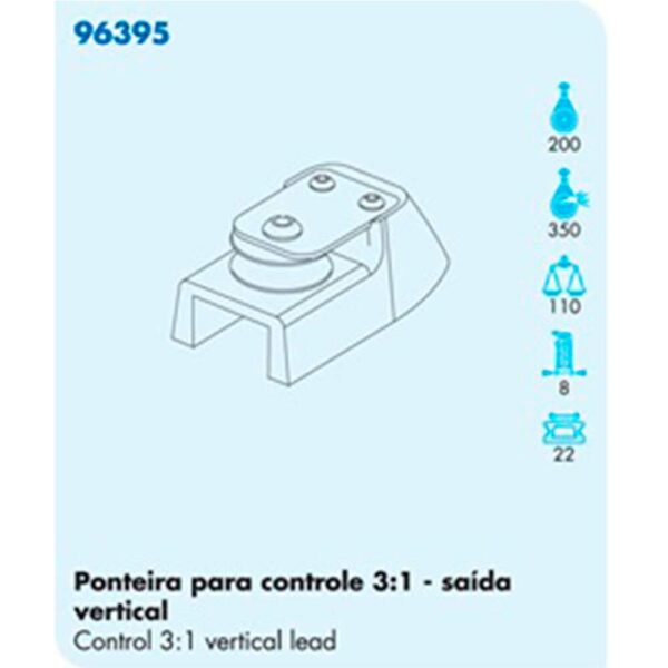 Ponteira Nautos 96395 Controle 3:1 Saída Vertical - Imagem 2