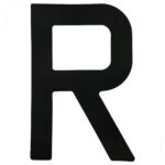 Numeral para Velas Optimist IODA Preto Letra R
