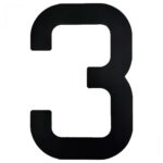 Numeral para Velas Optimist IODA Preto Número Três