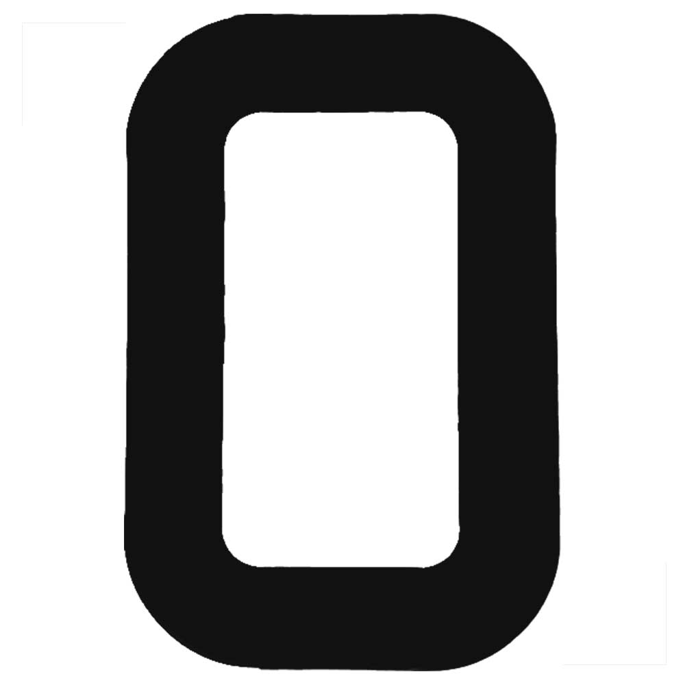 7859b5fd881077a3bc5eceffe79496c7.jpg Numeral para Velas Optimist IODA Preto Número Zero - Imagem 1