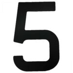 Numeral para Velas Optimist IODA Preto Número Cinco