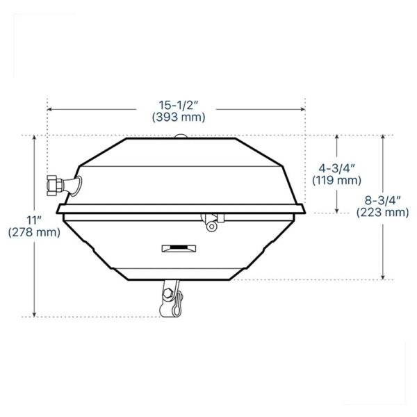 Churrasqueira Náutica Carvão Original Size 38,1cm Magma - Imagem 6