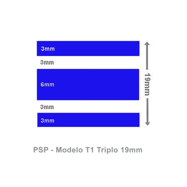 Faixa Decorativa Náutica Tipo T1 Tripla Azul Marinho PSP Tapes - Imagem 4