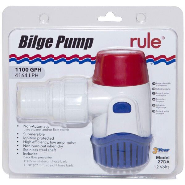 Bomba De Porão Rule 1100 GPH 27DA - Imagem 3