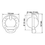 Bússola Antepara Plastimo Contest 101 Branca e Vermelha Cônica - Imagem 3