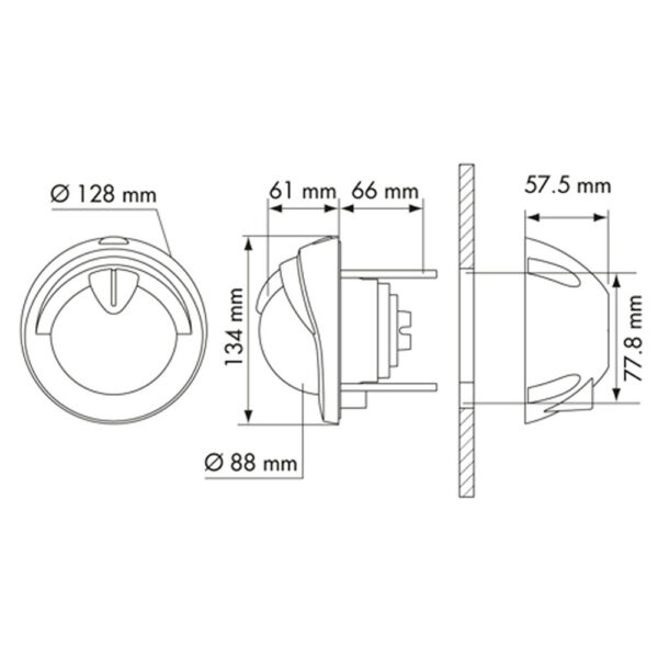 Bússola De Antepara Plastimo Mini Contest 101 Branca Plastimo - Imagem 2