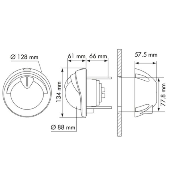 Bússola De Antepara Plastimo Mini Contest 101 Preta Plastimo - Imagem 2