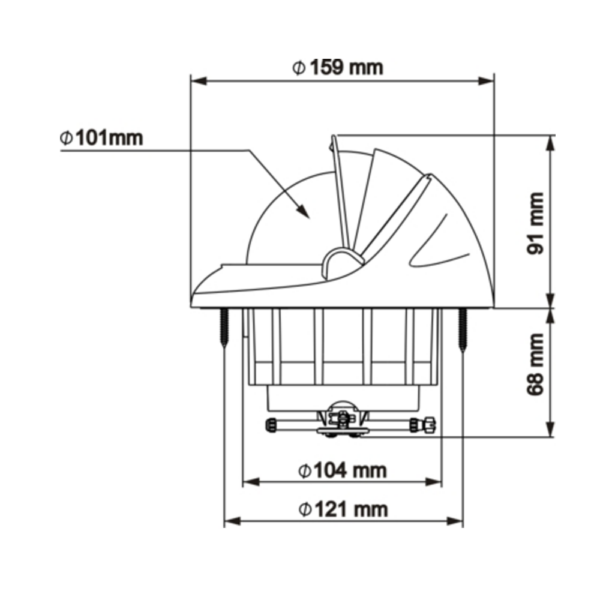 Bússola Plastimo Offshore 115 De Embutir Branca Cônica - Imagem 2