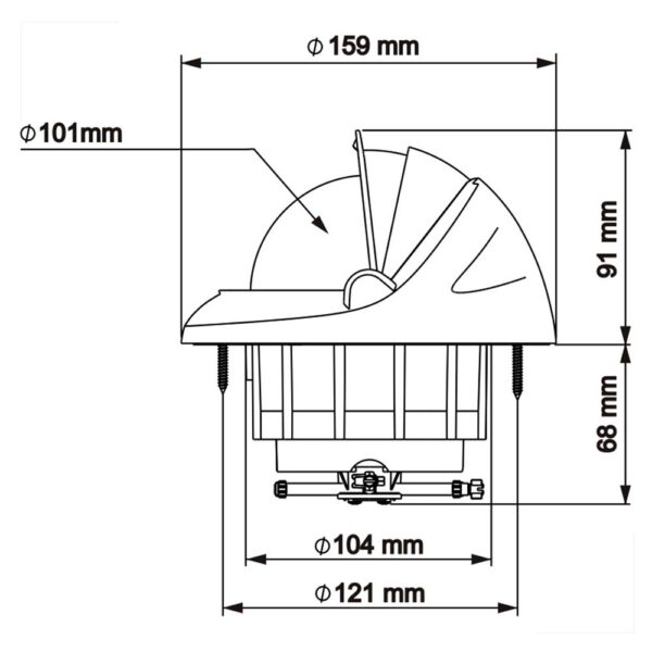 Bússola Plastimo Offshore 115 De Embutir Preta Plana - Imagem 3